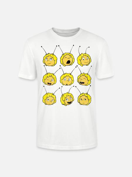 Maya The Bee Faces - Stanley/Stella CRAFTER Unisex Organic T-Shirt - white
