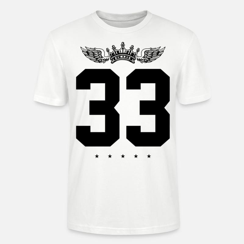 33 Couronne numérique - T-shirt bio CRAFTER Stanley Stella Unisexe - blanc