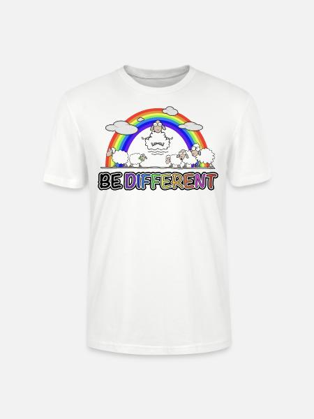 Schaf meditiert - Stanley/Stella Unisex Bio-T-Shirt CRAFTER - Weiß