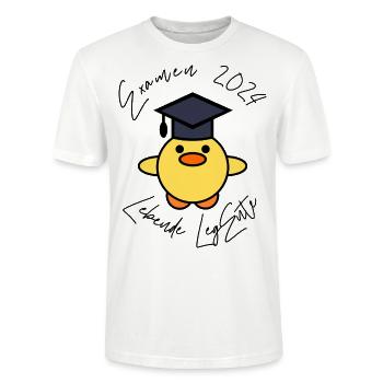 Examen 2024 lebende LegEnte - Stanley/Stella Unisex Bio-T-Shirt CRAFTER - Weiß - Vorne - Alina (178cm) & Michal (187cm)