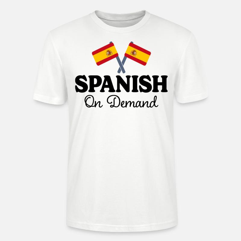 Espagnol Sur Demande Interprète Espagnol - T-shirt bio CRAFTER Stanley Stella Unisexe - blanc