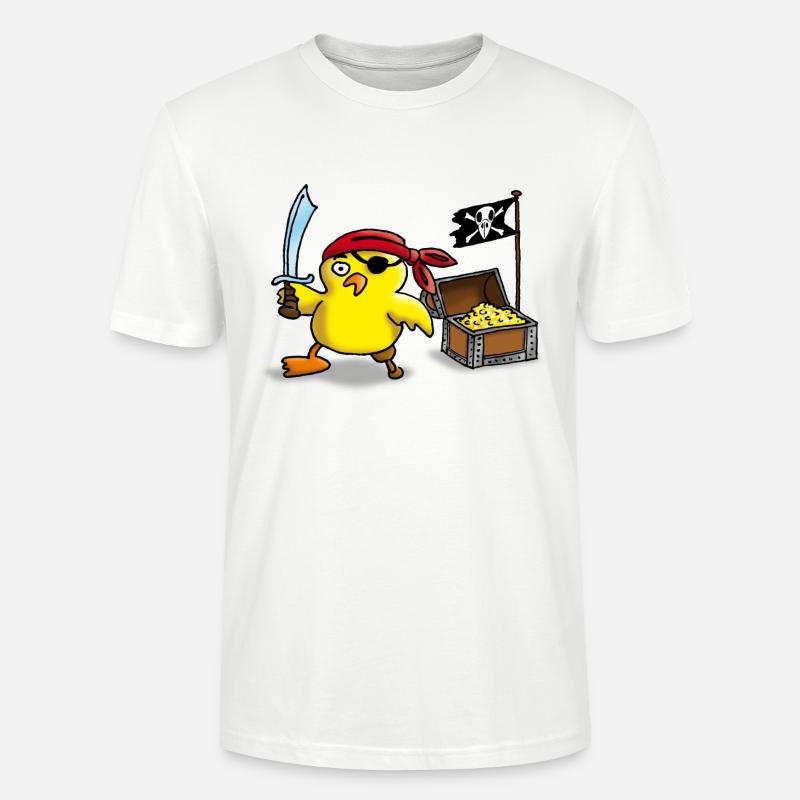 pirate_chick_a - Stanley/Stella Unisex Bio-T-Shirt CRAFTER - Weiß