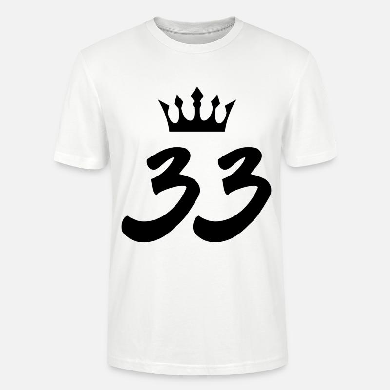 33 Couronne numérique - T-shirt bio CRAFTER Stanley Stella Unisexe - blanc
