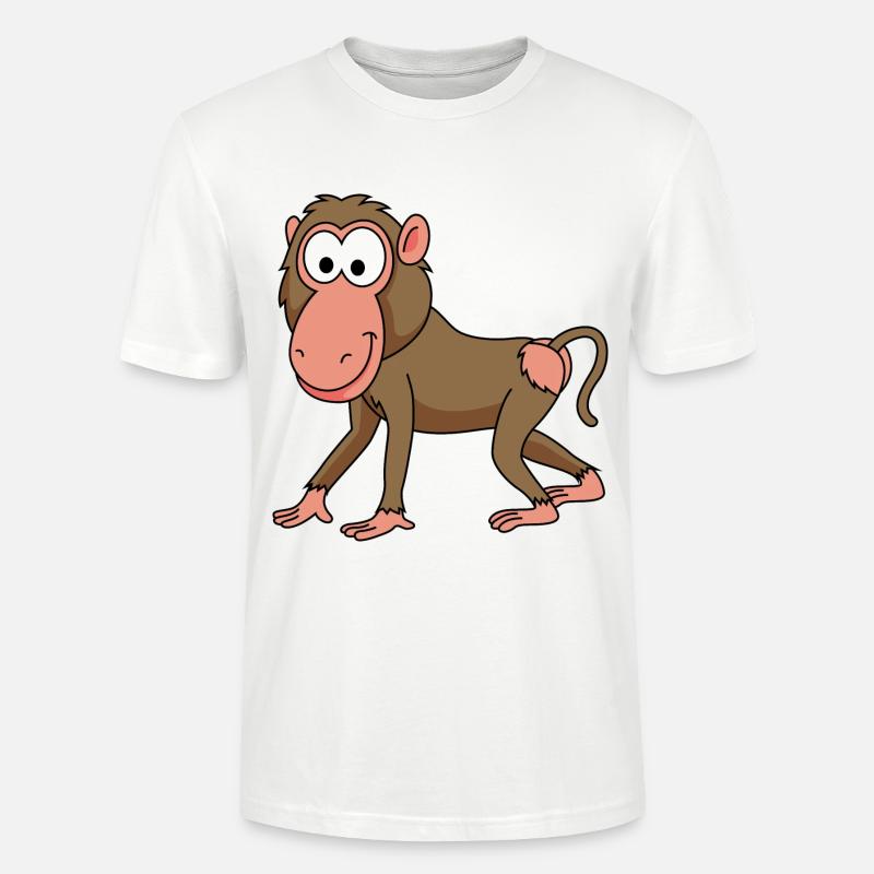 Monkey monkey comic - Stanley/Stella CRAFTER Unisex Organic T-Shirt - white