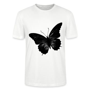 Butterflies pattern - T-shirt bio CRAFTER Stanley Stella Unisexe - blanc - Devant - Alina (178cm) & Michal (187cm)
