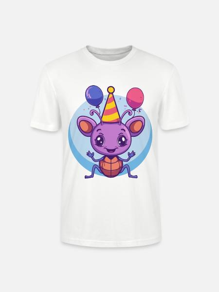 Ant Birthday Comic - Stanley/Stella CRAFTER Unisex Organic T-Shirt - white