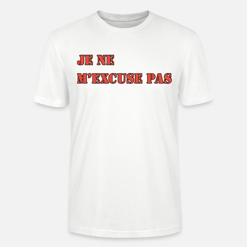 JE NE M’EXCUSE PAS - T-shirt bio CRAFTER Stanley Stella Unisexe - blanc