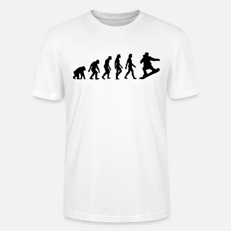 Die Evolution von Snowboarding - Stanley/Stella Unisex Bio-T-Shirt CRAFTER - Weiß