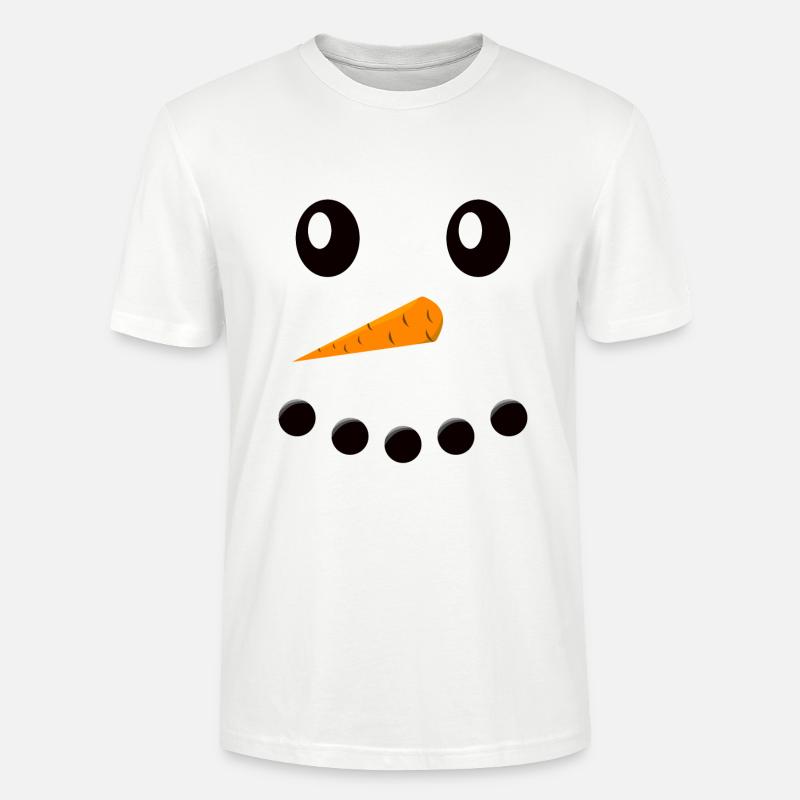 Schneemann Gesicht - Stanley/Stella Unisex Bio-T-Shirt CRAFTER - Weiß