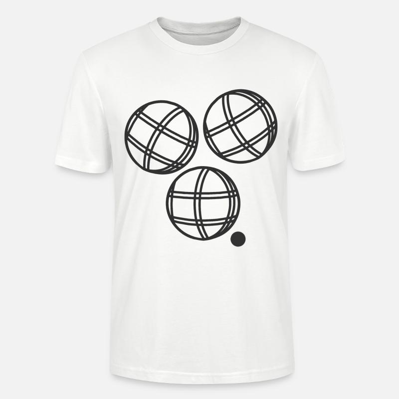 Boule Kugeln Sticker Boccia Pentaque - Stanley/Stella Unisex Bio-T-Shirt CRAFTER - Weiß