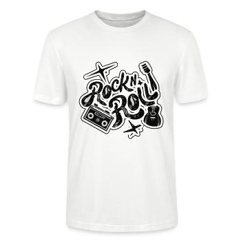Rock And Roll - Stanley/Stella Unisex Bio-T-Shirt CRAFTER - Weiß - Vorne - Alina (178cm) & Michal (187cm)