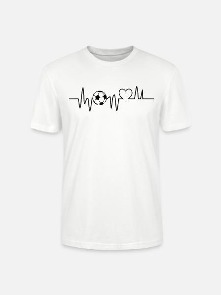 Fußball Herzschlag Fussball Fußballer - Stanley/Stella Unisex Bio-T-Shirt CRAFTER - Weiß