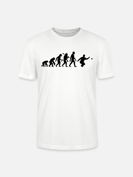 Boccia Und Petanque Evolution Wurf Spieler - Stanley/Stella Unisex Bio-T-Shirt CRAFTER - Weiß
