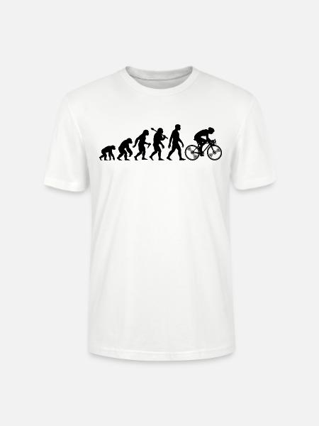 Radfahrer Evolution Radfahren Radsport - Stanley/Stella Unisex Bio-T-Shirt CRAFTER - Weiß