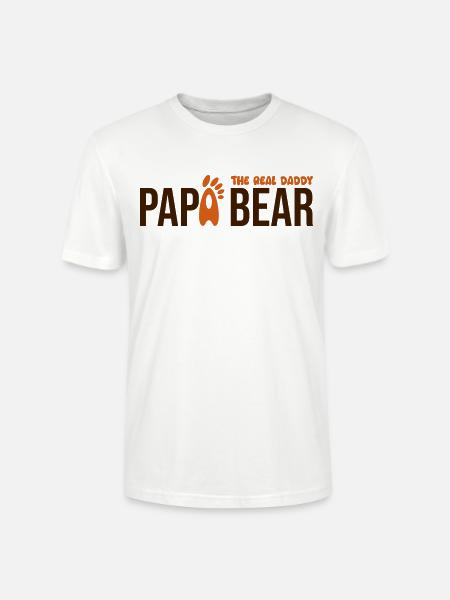 Papa Bear: El Verdadero Papá - Stanley/Stella Unisex Bio-T-Shirt CRAFTER - Weiß