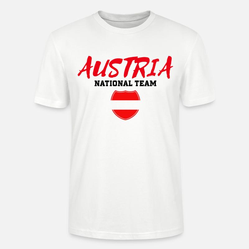 Équipe nationale d'Autriche - T-shirt bio CRAFTER Stanley Stella Unisexe - blanc