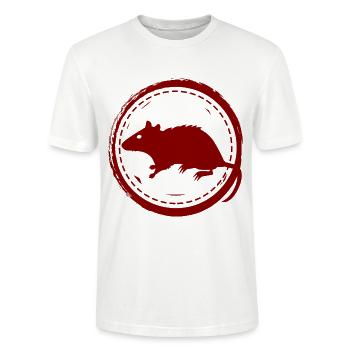 Rat - Rodent - Stanley/Stella CRAFTER Unisex Organic T-Shirt - white - Front - Alina (178cm) & Michal (187cm)