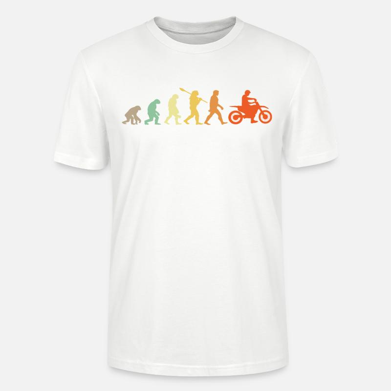 Evolution Motorradfahrer - Stanley/Stella Unisex Bio-T-Shirt CRAFTER - Weiß