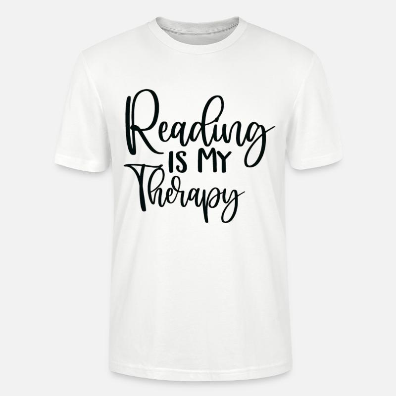 Reading Is My Therapy - Stanley/Stella CRAFTER Unisex Organic T-Shirt - white