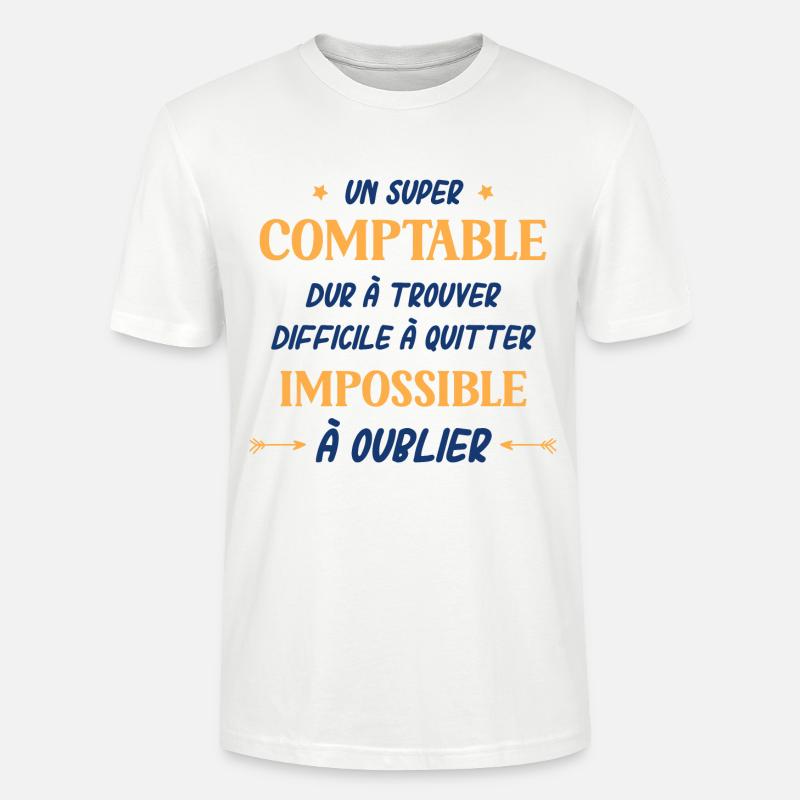comptable - T-shirt bio CRAFTER Stanley Stella Unisexe - blanc