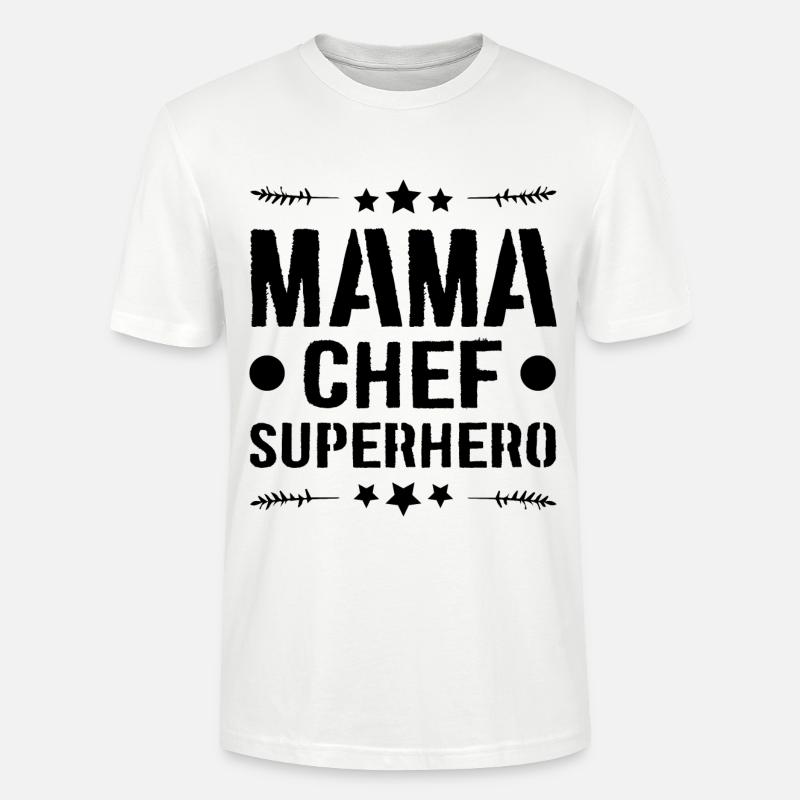 Mama Chef Superheld Mutter - Stanley/Stella Unisex Bio-T-Shirt CRAFTER - Weiß