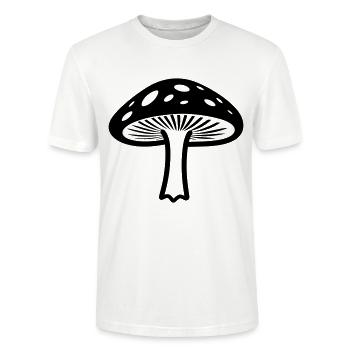 mushroom - Stanley/Stella CRAFTER Unisex Organic T-Shirt - white - Front - Alina (178cm) & Michal (187cm)