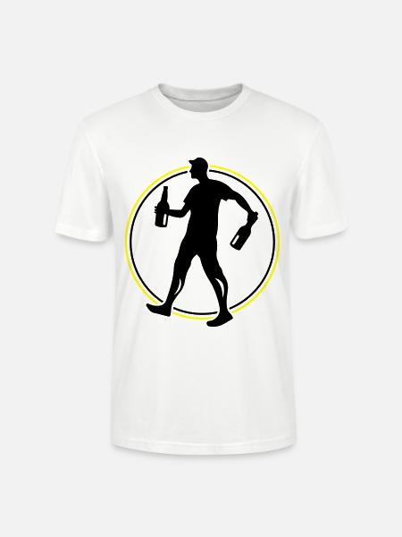 Silhouette Booze - Stanley/Stella CRAFTER Unisex Organic T-Shirt - white