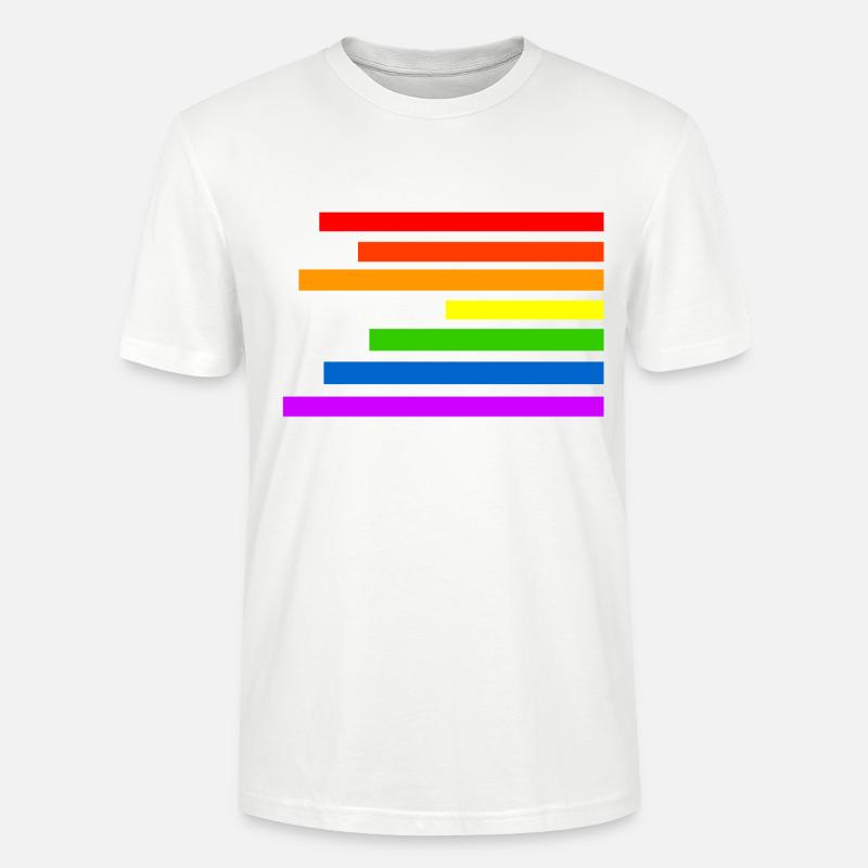 Regenbogen - Stanley/Stella Unisex Bio-T-Shirt CRAFTER - Weiß