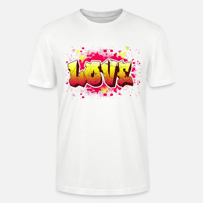 Liebe Graffiti - Stanley/Stella Unisex Bio-T-Shirt CRAFTER - Weiß