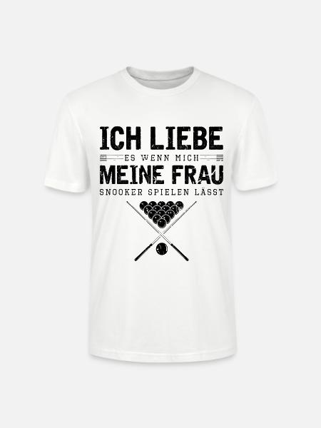 Lustiges Snooker - Stanley/Stella Unisex Bio-T-Shirt CRAFTER - Weiß