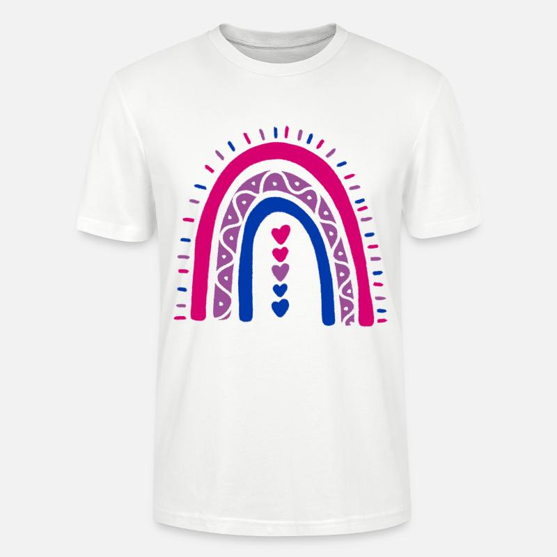 LGBT Pride Monat Bisexual Rainbow - Stanley/Stella Unisex Bio-T-Shirt CRAFTER - Weiß