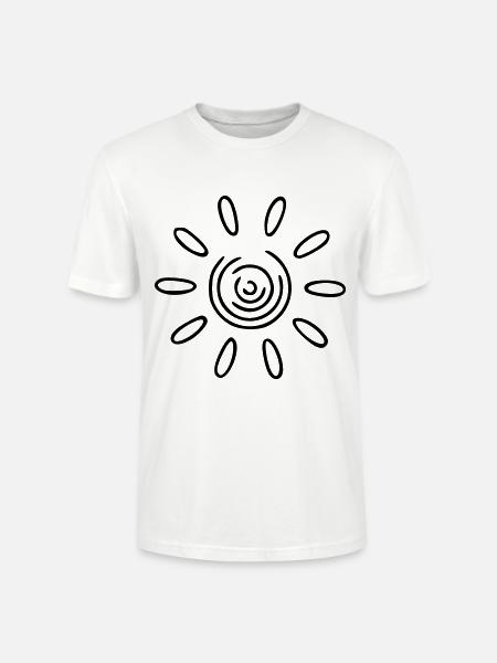 Sun Drawing Nature Sketch black - Stanley/Stella CRAFTER Unisex Organic T-Shirt - white