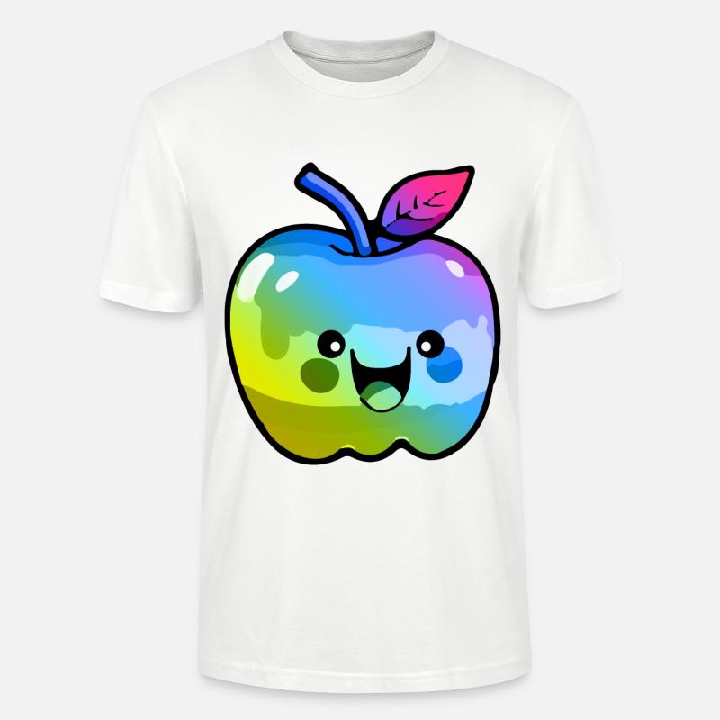Apfel Comic Bunt - Stanley/Stella Unisex Bio-T-Shirt CRAFTER - Weiß