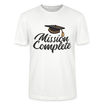 Mission Complete Graduation - Stanley/Stella CRAFTER Unisex Organic T-Shirt - white - Front - Alina (178cm) & Michal (187cm)