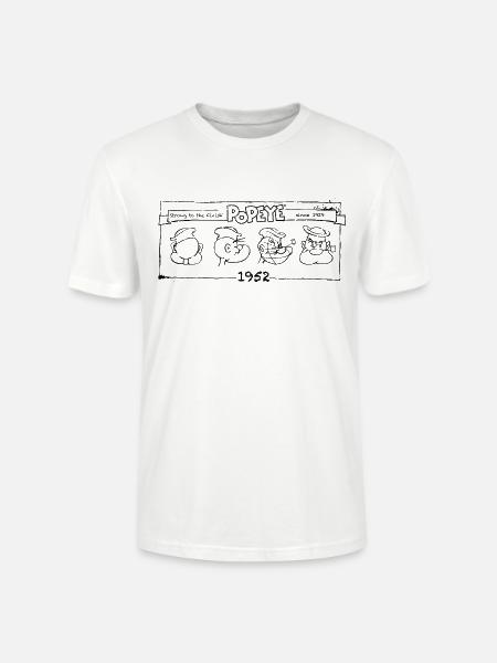 Popeye Strong To The Finish 360 Degree - Stanley/Stella CRAFTER Unisex Organic T-Shirt - white
