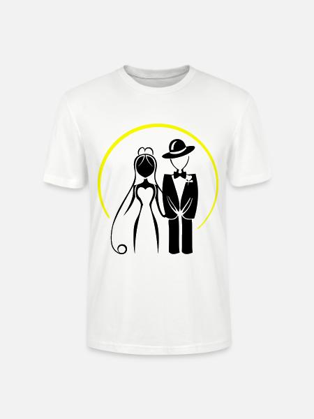 Newlyweds, Married Couple, Wedding - Stanley/Stella CRAFTER Unisex Organic T-Shirt - white