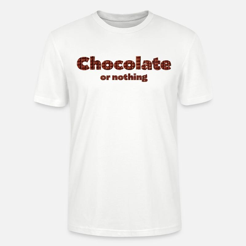 Chocolate pattern with 3D effect - Stanley/Stella CRAFTER Unisex Organic T-Shirt - white