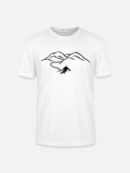 ski skier - T-shirt bio CRAFTER Stanley Stella Unisexe - blanc