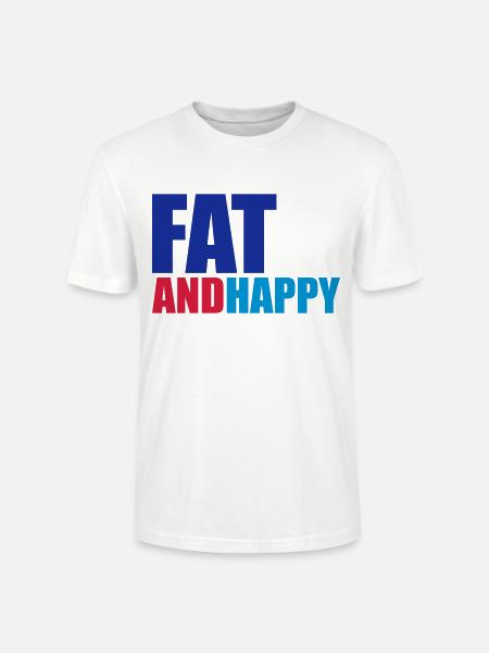 Fat & Happy - Stanley/Stella CRAFTER Unisex Organic T-Shirt - white