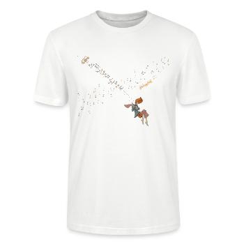 Glücksgefühl Swingen - Stanley/Stella Unisex Bio-T-Shirt CRAFTER - Weiß - Vorne - Alina (178cm) & Michal (187cm)