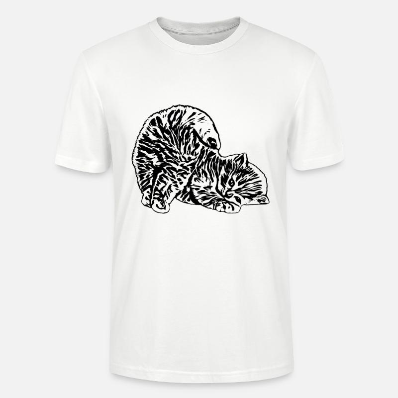 Chat - T-shirt bio CRAFTER Stanley Stella Unisexe - blanc