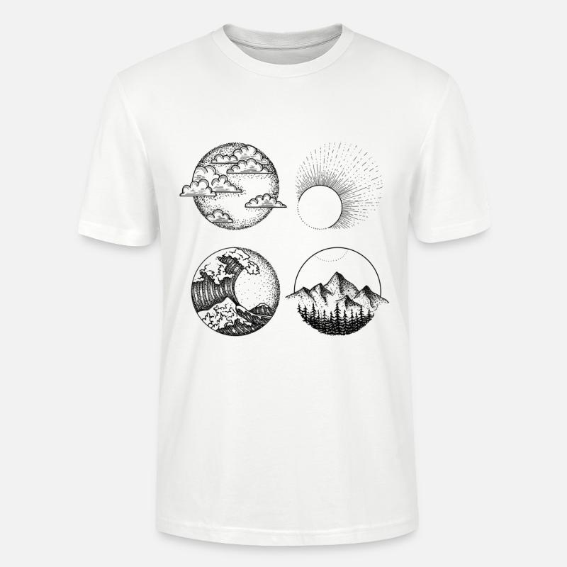 Elemente Zeichnung Desing Print Elements - Stanley/Stella Unisex Bio-T-Shirt CRAFTER - Weiß