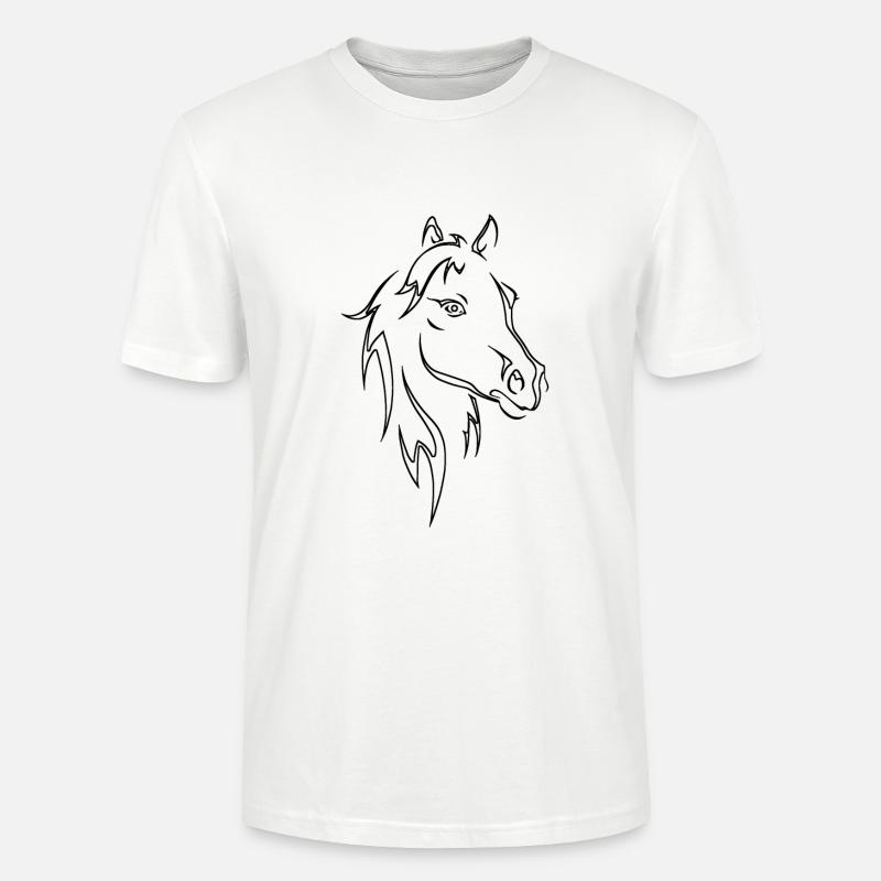Pferdekopf - Stanley/Stella Unisex Bio-T-Shirt CRAFTER - Weiß