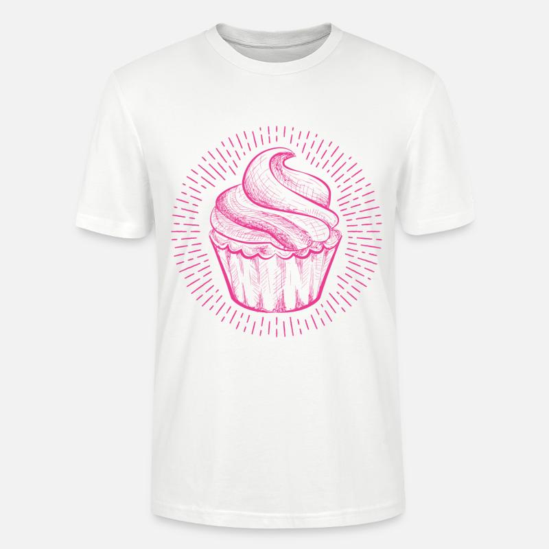 Desserts, Cakes, Muffins, Cherries - Stanley/Stella Unisex Bio-T-Shirt CRAFTER - Weiß