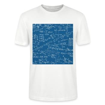 Math Equation Pattern, Quadratic Formula Math Gift - Stanley/Stella CRAFTER Unisex Organic T-Shirt - white - Front - Alina (178cm) & Michal (187cm)