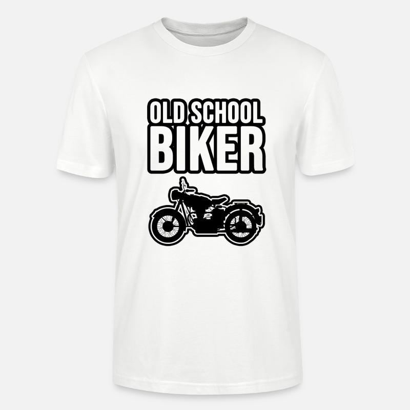 Old School Biker! - Stanley/Stella Unisex Bio-T-Shirt CRAFTER - Weiß