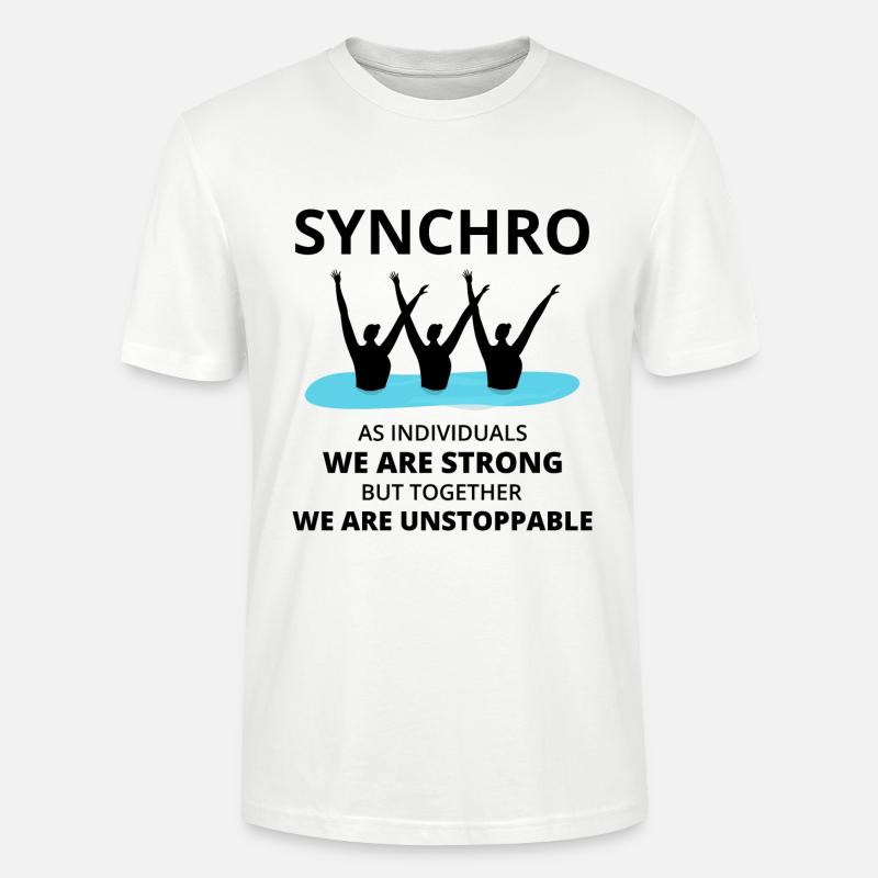 Synchro Schwimmer Synchronschwimmen Team - Stanley/Stella Unisex Bio-T-Shirt CRAFTER - Weiß