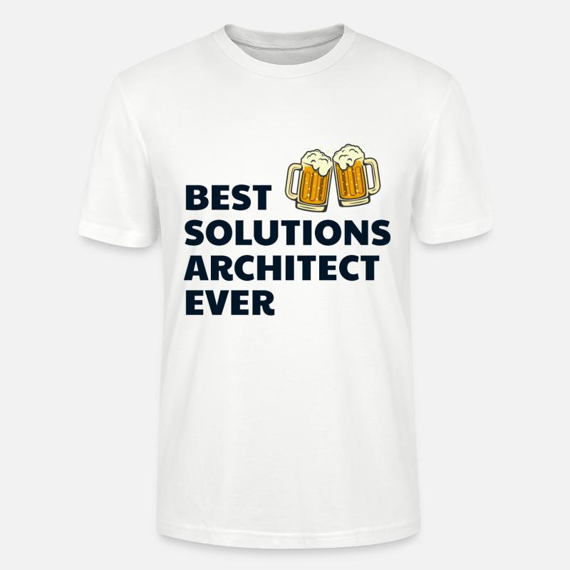 Solution Architecte Architecture Bière Drôle - T-shirt bio CRAFTER Stanley Stella Unisexe - blanc