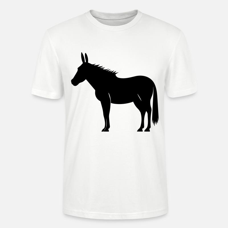 âne - T-shirt bio CRAFTER Stanley Stella Unisexe - blanc