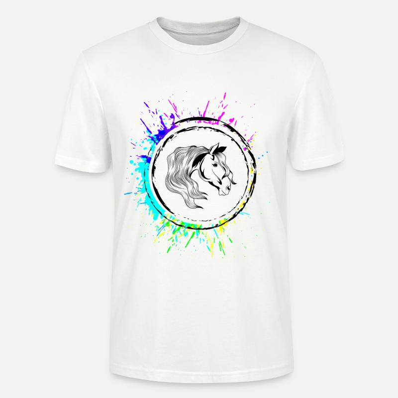 Pferd Kopf - Stanley/Stella Unisex Bio-T-Shirt CRAFTER - Weiß
